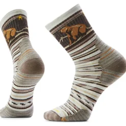 Smartwool Wandersocken|Merinosocken-- Hike Targeted Cushion Bear Stripe Mid Crew Socks - Wandersocken