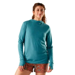 Smartwool Wanderbekleidung|Shirts, Hemden & Longsleeves-- Women's Merino Sun Hoodie - Merinoshirt Dusty Teal