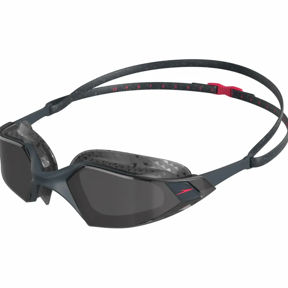 Speedo Brillen-- Aquapulse Pro - Schwimmbrille Oxid Grey / Psycho Red / Smoke