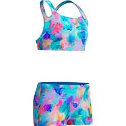 Speedo - Kid's Print Racerback Two Piece - Bikini Periwinkle Blue Discount