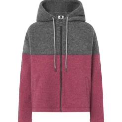 STAPF Jacken|Alltagsbekleidung-- Women's Mina - Zip-Hoodie Steinkohle / Clematis