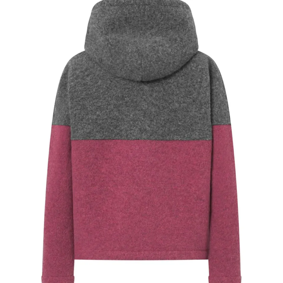 STAPF Jacken|Alltagsbekleidung-- Women's Mina - Zip-Hoodie Steinkohle / Clematis