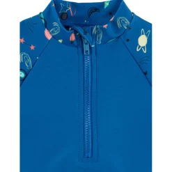 Sterntaler - Kid's Badeshirt Kurzarm Weltraum - Lycra Königsblau Hot
