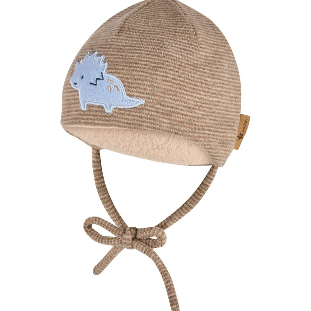 Sterntaler - Kid's Beanie Dino Embroidery - Mütze Braun Melange Online