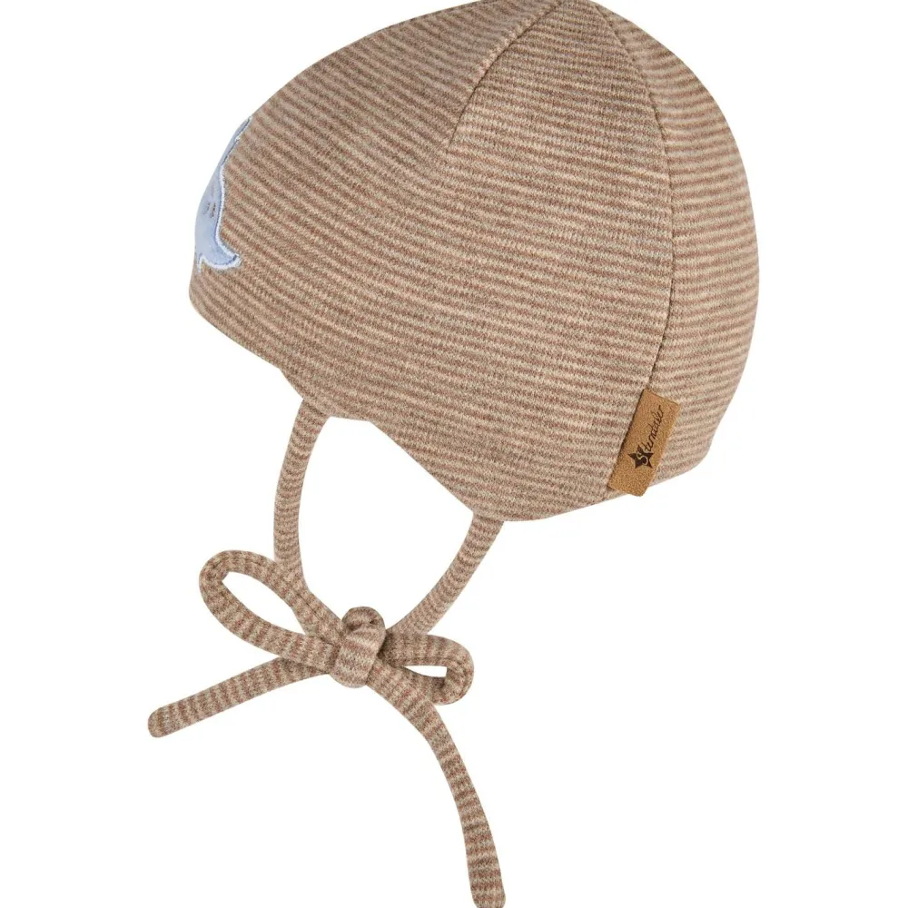 Sterntaler - Kid's Beanie Dino Embroidery - Mütze Braun Melange Online