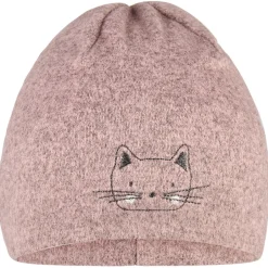 Sterntaler Alltagsbekleidung-- Kid's Beanie Katze - Mütze Rosa Melange