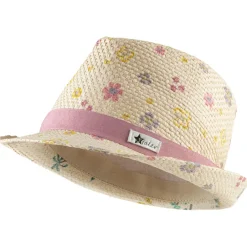 Sterntaler Alltagsbekleidung|Kopfbedeckungen-- Kid's Strohhut Blumen - Hut Sand