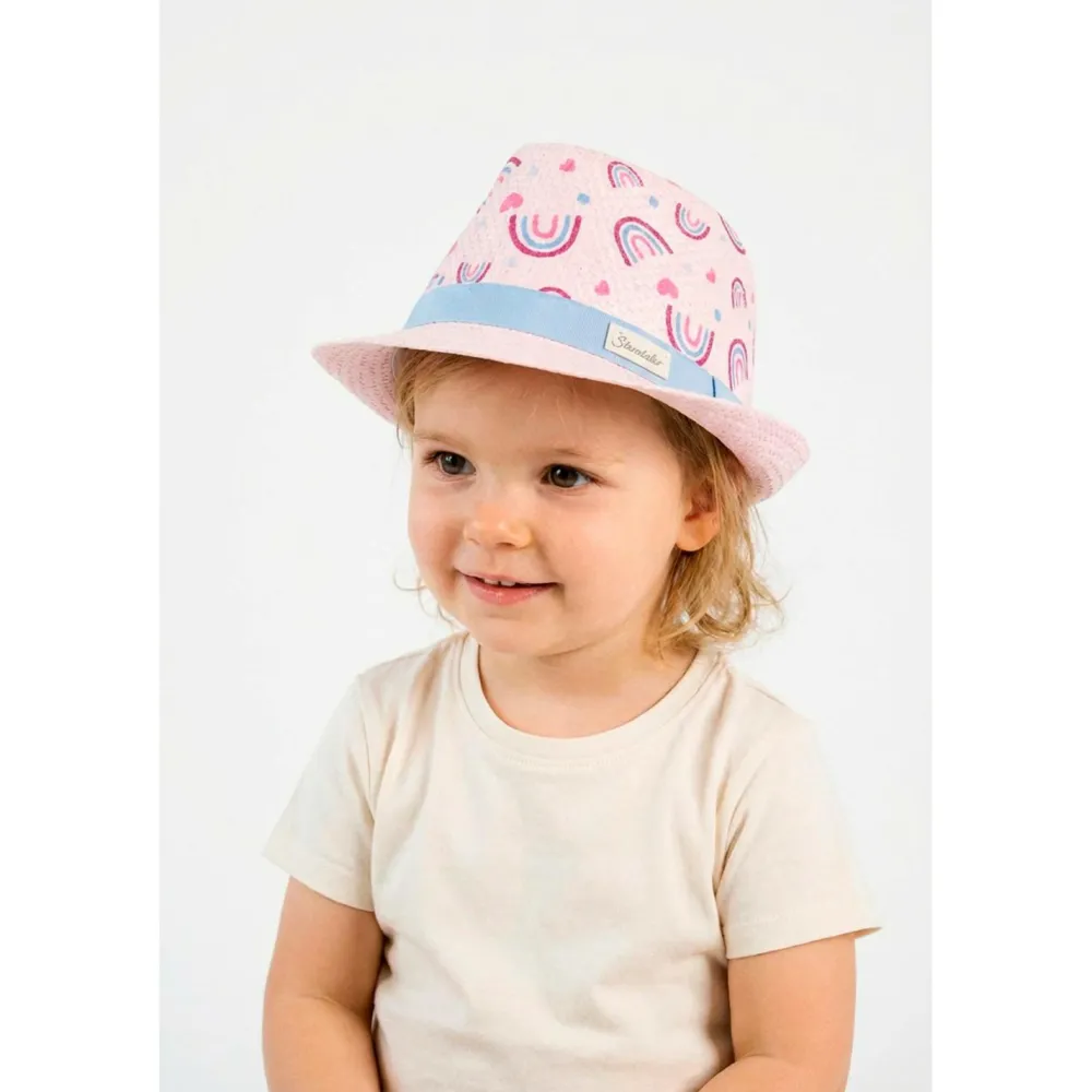 Sterntaler - Kid's Strohhut Regenbogen - Hut Puderrosa Best