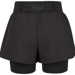 Stoic - Women's HelsingborgSt. Performance 2in1 Shorts II - Laufshorts Black Discount