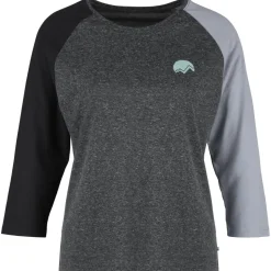 Stoic Alltagsbekleidung|Fahrradbekleidung-- Women's Hemp15 LofsdalenSt. 3/4 - Funktionsshirt Black Melange Multi