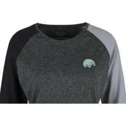 Stoic Alltagsbekleidung|Fahrradbekleidung-- Women's Hemp15 LofsdalenSt. 3/4 - Funktionsshirt Black Melange Multi