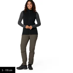 Stoic Trekkingbekleidung|Alltagsbekleidung-- Women's MerinoWaffleFleece320 NorrdalSt. Vest - Merinoweste Black