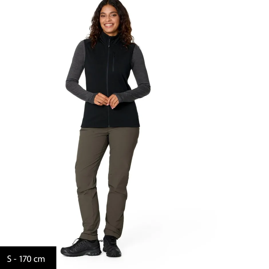 Stoic Trekkingbekleidung|Alltagsbekleidung-- Women's MerinoWaffleFleece320 NorrdalSt. Vest - Merinoweste Black