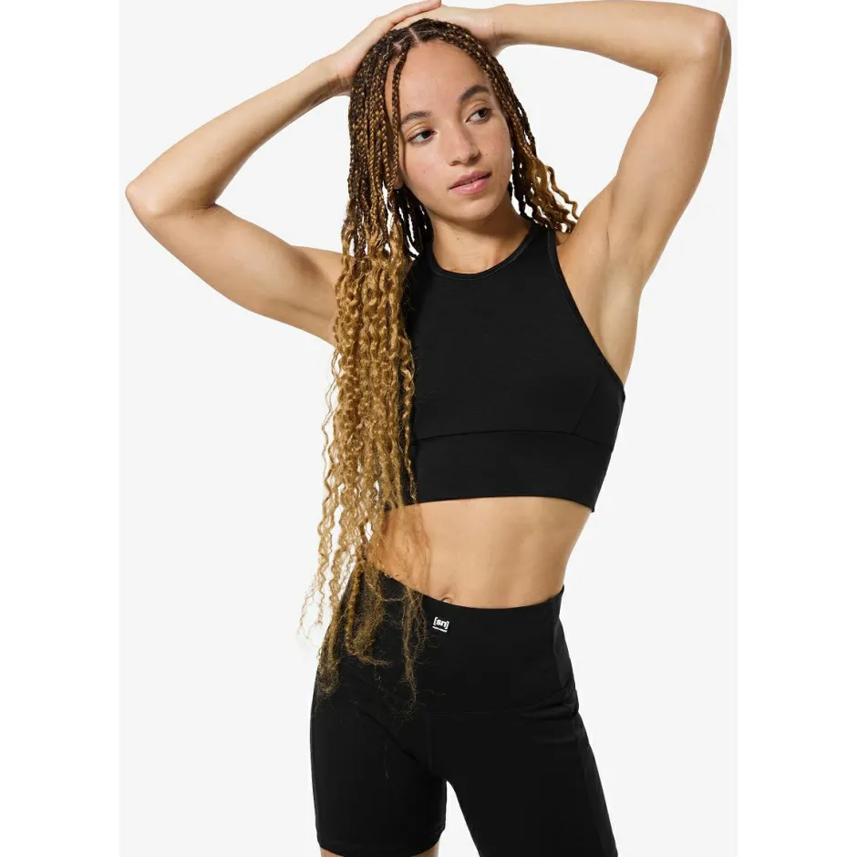 super.natural Yogabekleidung|Fitnessbekleidung-- Women's Liquid Flow Top - Sport-BH Jet Black