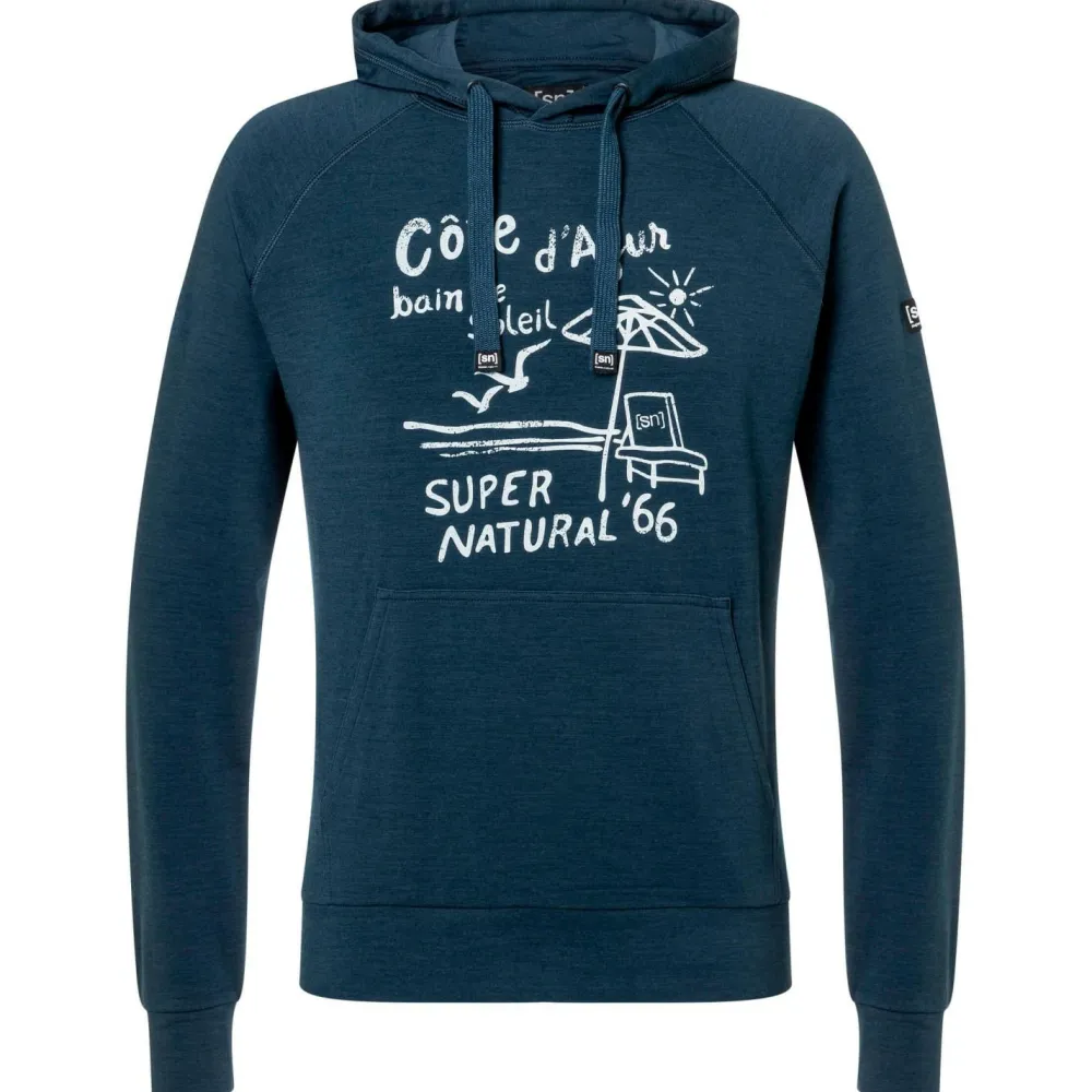 super.natural - Cote D'Azur Hoodie - Hoodie Blueberry / White Stone