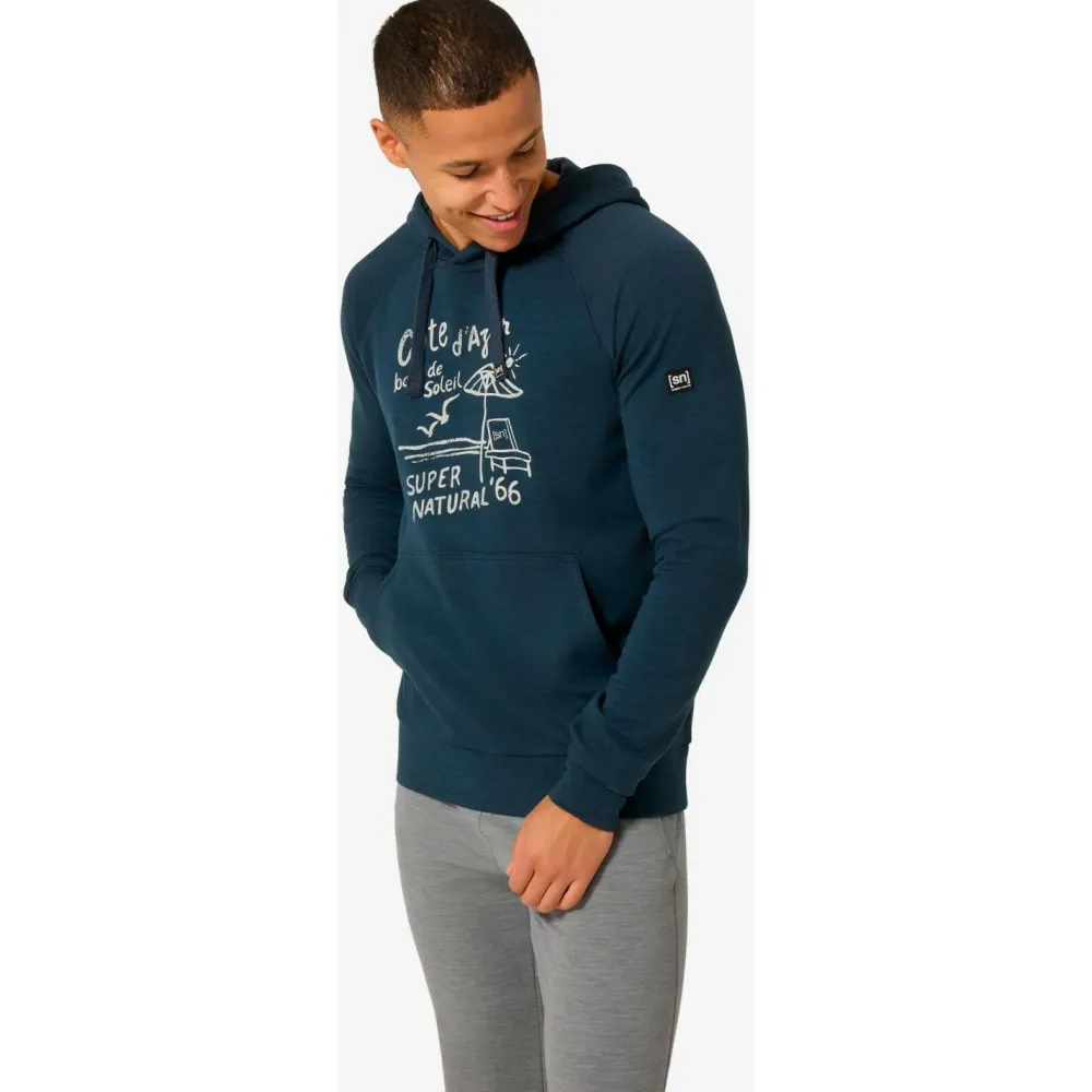 super.natural - Cote D'Azur Hoodie - Hoodie Blueberry / White Stone