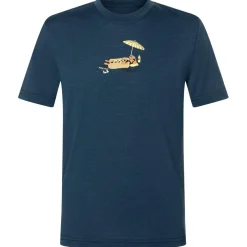 super.natural - Kid's Hot Dog Tee - Merinoshirt Blueberry / Various Hot