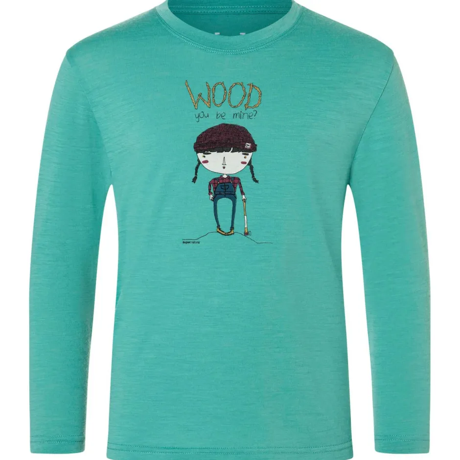 Kinder super.natural - Kid's Wood Craftine L/S - Merinoshirt