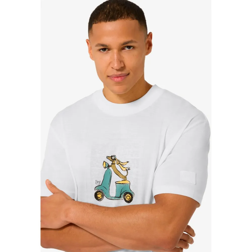 super.natural - Racing Dachshund Bio Jersey Tee - Merinoshirt New