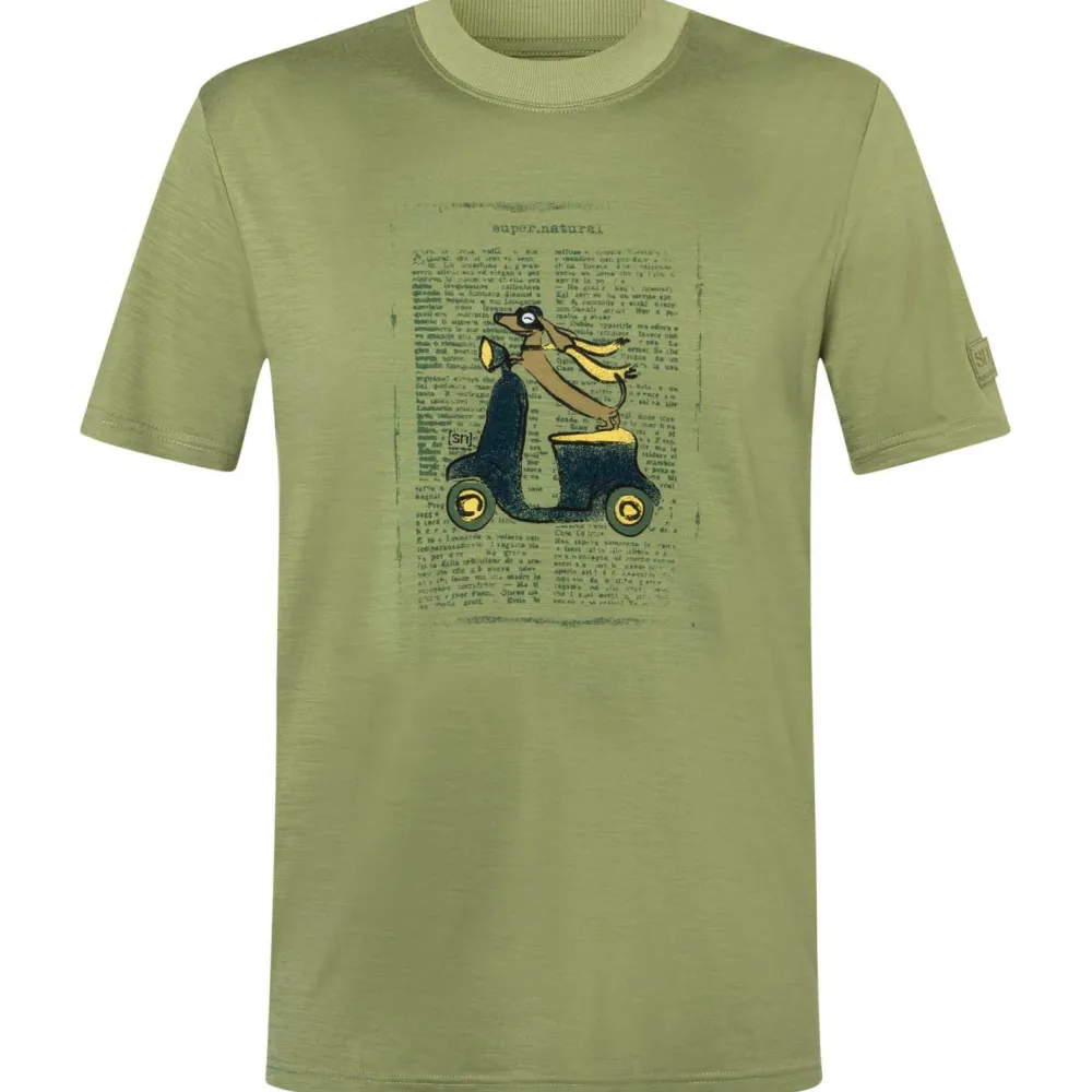 super.natural - Racing Dachshund Bio Jersey Tee - Merinoshirt New