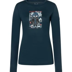 super.natural Wanderbekleidung|Shirts, Hemden & Longsleeves-- Women's Crazy Mouse L/S - Merinoshirt