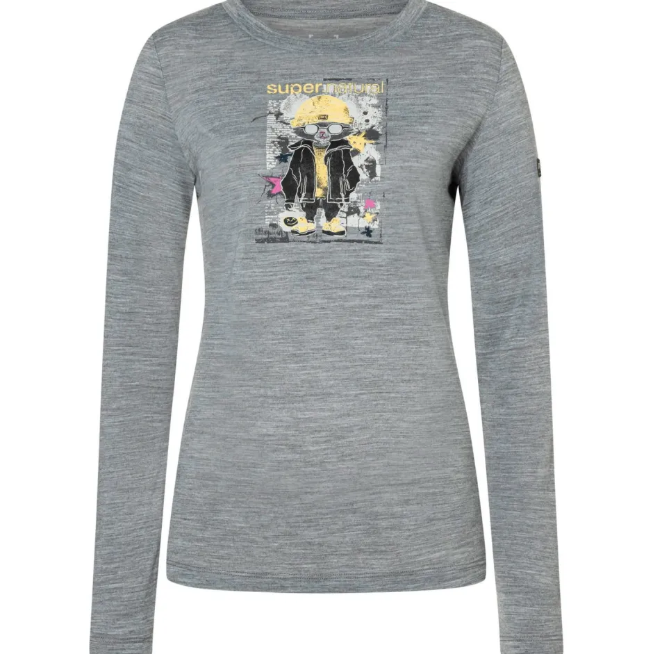 super.natural Wanderbekleidung|Shirts, Hemden & Longsleeves-- Women's Crazy Mouse L/S - Merinoshirt