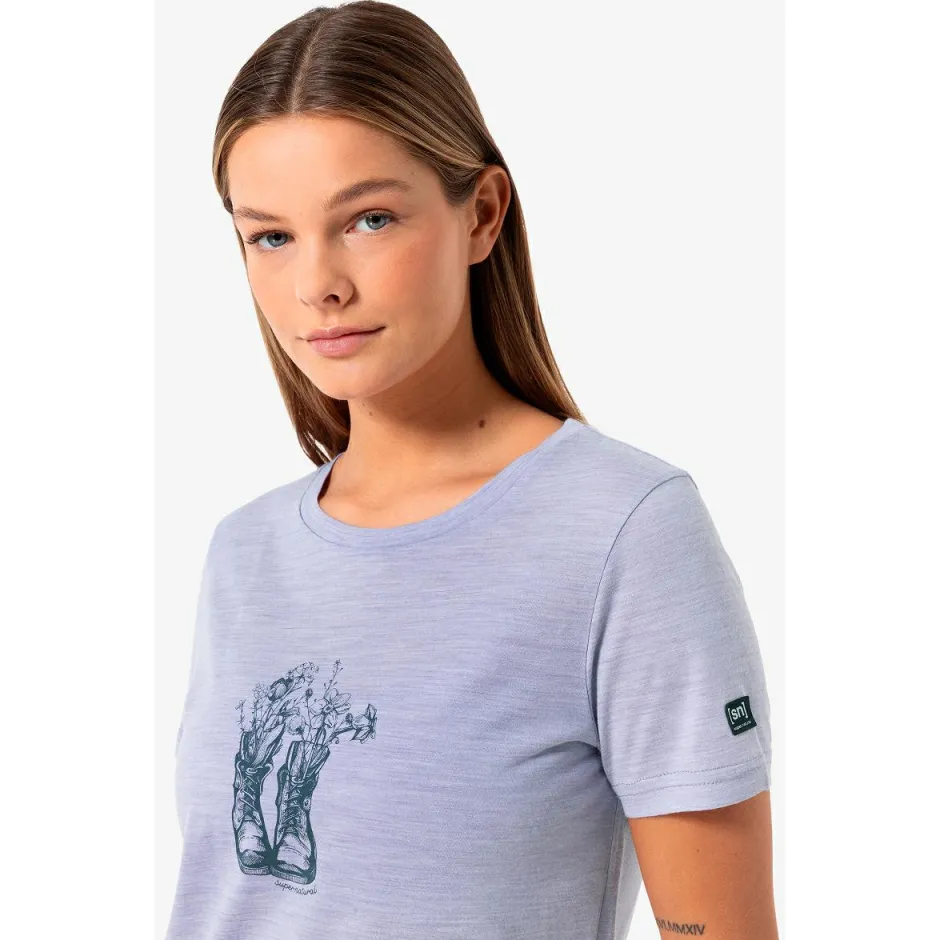 super.natural - Woen' Fower Boot Tee - erinohirt