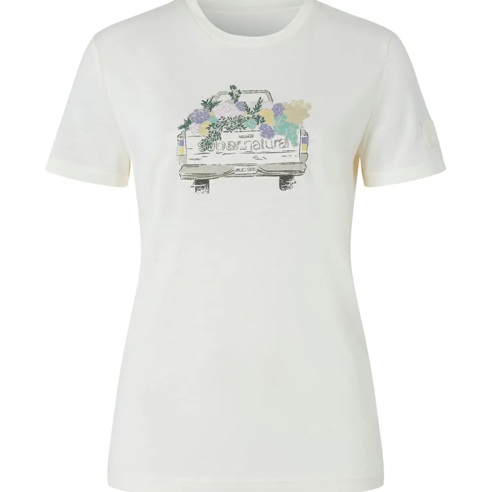super.natural - Women's Flower Delivery Bio Jersey Tee - Merinoshirt Hot