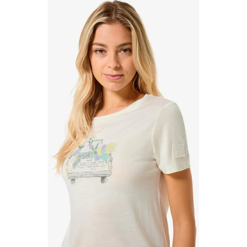 super.natural - Women's Flower Delivery Bio Jersey Tee - Merinoshirt Hot