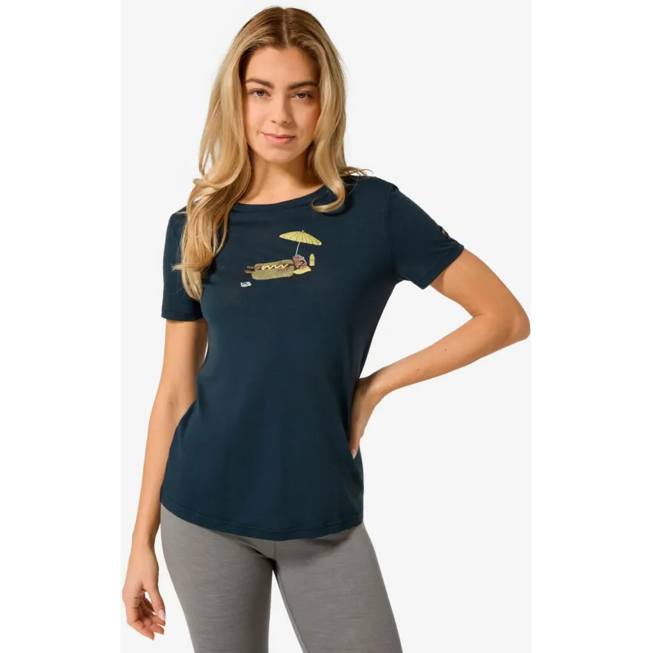 super.natural Alltagsbekleidung|Shirts, Hemden & Longsleeves-- Women's Hot Dog Tee - Merinoshirt