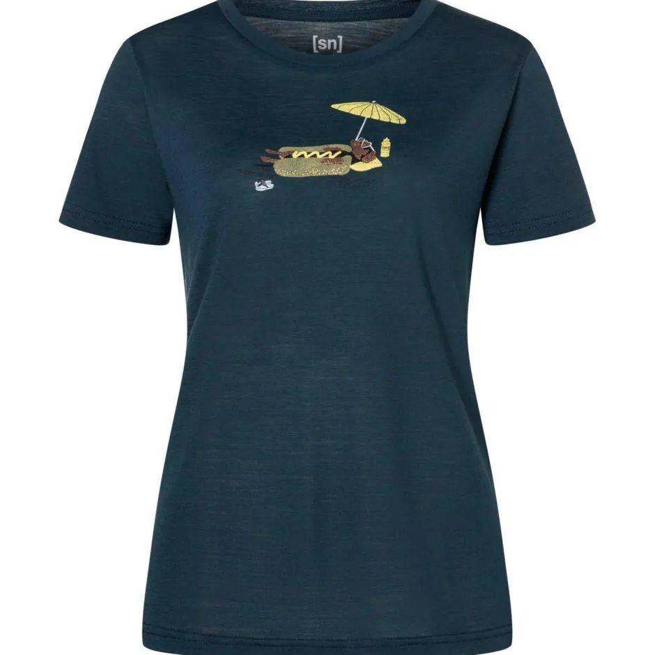super.natural Alltagsbekleidung|Shirts, Hemden & Longsleeves-- Women's Hot Dog Tee - Merinoshirt