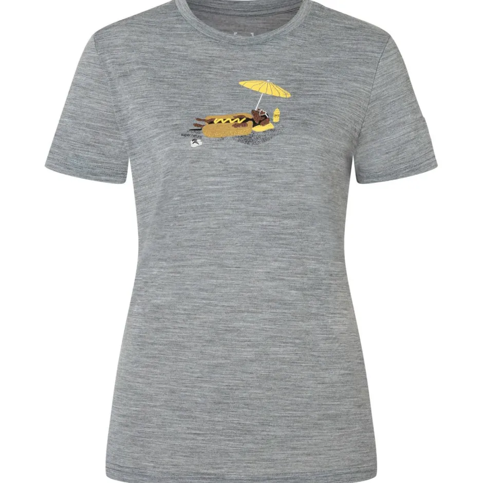 super.natural Alltagsbekleidung|Shirts, Hemden & Longsleeves-- Women's Hot Dog Tee - Merinoshirt