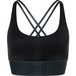 super.natural Wanderbekleidung|Merinounterwäsche-- Women's Lux Super Top - Sport-BH Jet Black