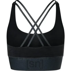 super.natural Wanderbekleidung|Merinounterwäsche-- Women's Lux Super Top - Sport-BH Jet Black