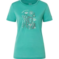 super.natural - Women's Rock Flowers Tee - Merinoshirt New