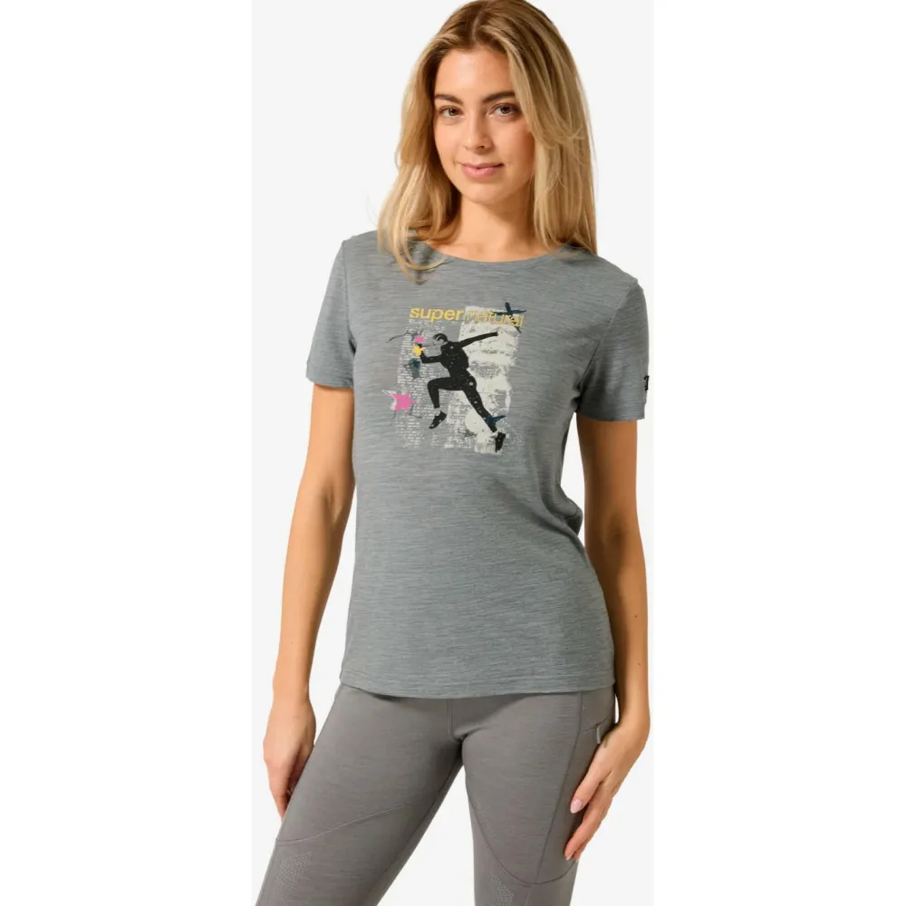 super.natural - Women's Running Art Tee - Merinoshirt Hot