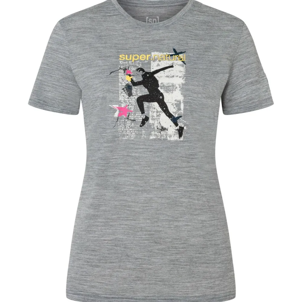 super.natural - Women's Running Art Tee - Merinoshirt Hot