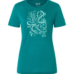 super.natural Alltagsbekleidung|Shirts, Hemden & Longsleeves-- Women's Under The Sea Tee - Merinoshirt