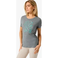 super.natural Alltagsbekleidung|Shirts, Hemden & Longsleeves-- Women's Under The Sea Tee - Merinoshirt