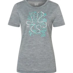 super.natural Alltagsbekleidung|Shirts, Hemden & Longsleeves-- Women's Under The Sea Tee - Merinoshirt