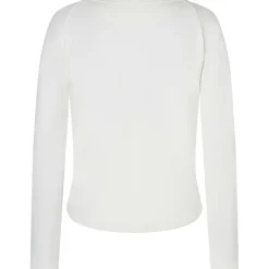 super.natural - Women's Under The Sea Crew - Longsleeve Fresh White / White Stone / Lagoon Green Discount