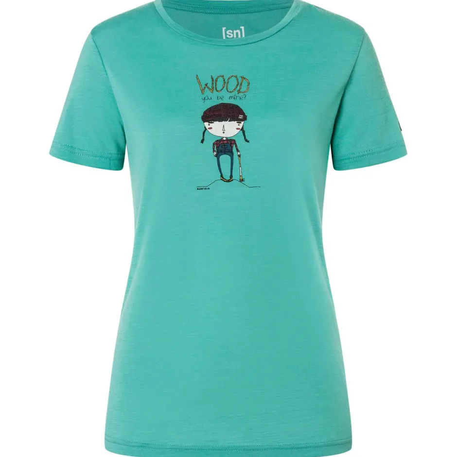 super.natural Alltagsbekleidung|Shirts, Hemden & Longsleeves-- Women's Wood Craftine Tee - Merinoshirt