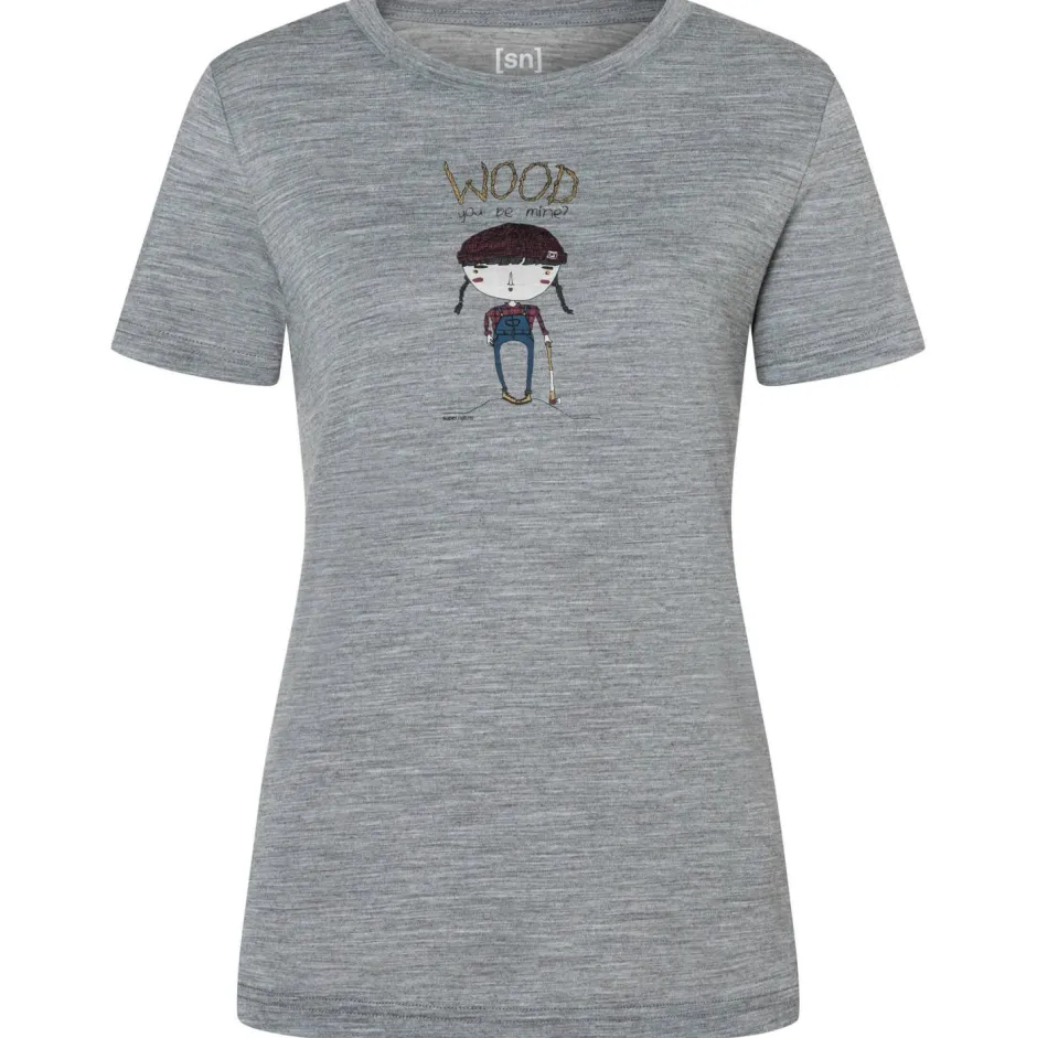 super.natural Alltagsbekleidung|Shirts, Hemden & Longsleeves-- Women's Wood Craftine Tee - Merinoshirt