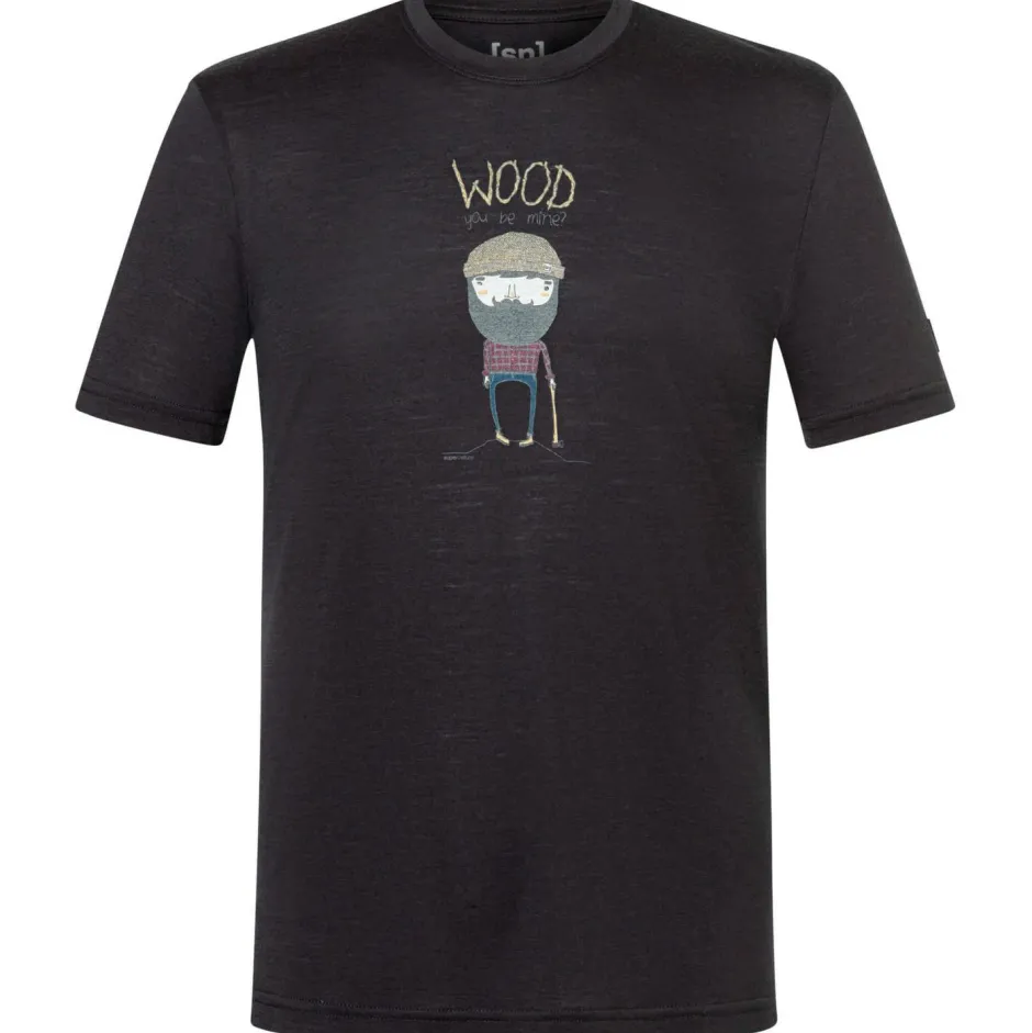 super.natural Wanderbekleidung|Merinounterwäsche-- Wood Crafti Tee - Merinoshirt