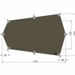 Tatonka Zelte-- Tarp Wing 2 LT - Tarp Stone Grey Olive