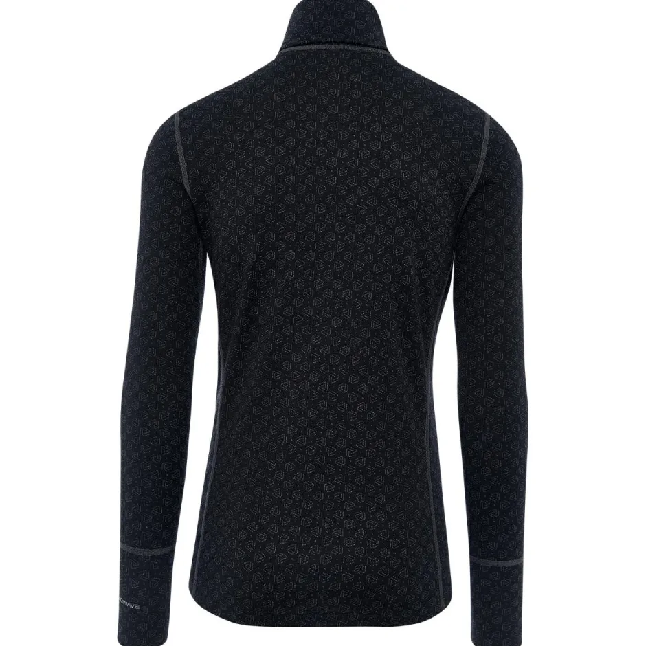 Thermowave Trekkingbekleidung|Merinounterwäsche-- Merino Xtreme L/S Shirt 1/2 Zip Turtle Neck - Merinounterwäsche Black / Dark Grey Melange