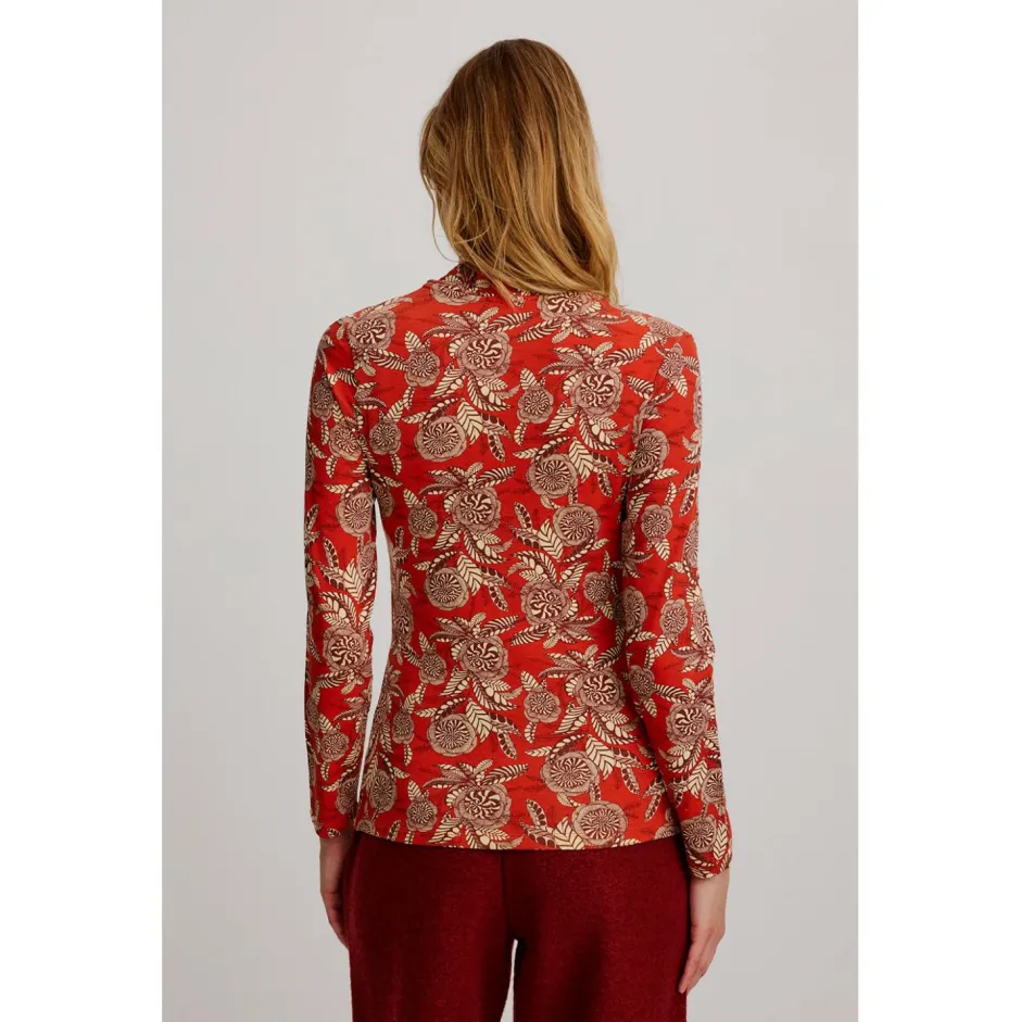 Tranquillo - Woen' Feinine EcoVero-hirt V-Neck - ongeeve