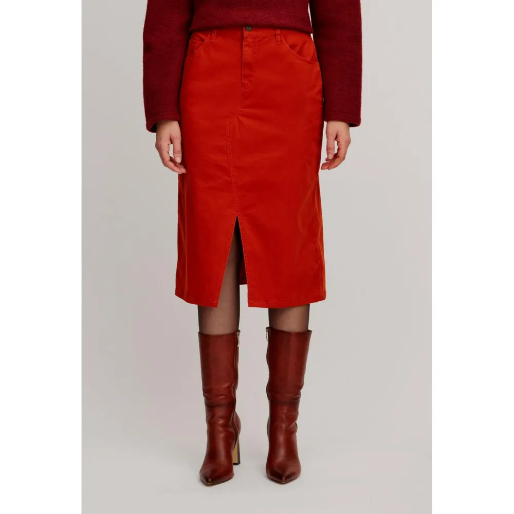 - Women's Langer Rock mit Schlitz - Rock < Tranquillo Clearance