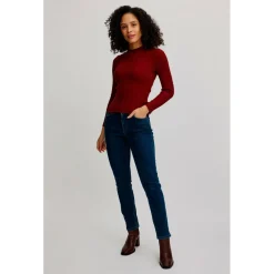 - Woen' eidige EcoVero-hirt Round Neck - ongeeve < Tranquillo Clearance