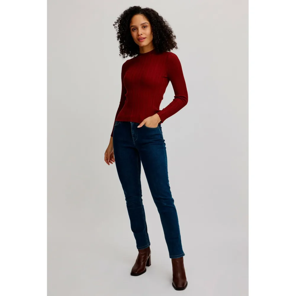 - Woen' eidige EcoVero-hirt Round Neck - ongeeve < Tranquillo Clearance